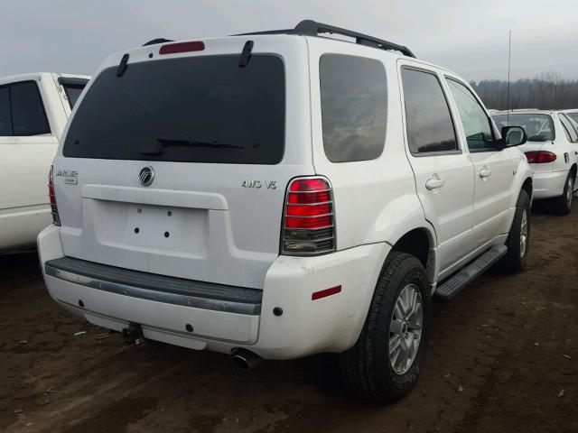 4M2CU57115DJ27928 - 2005 MERCURY MARINER WHITE photo 4