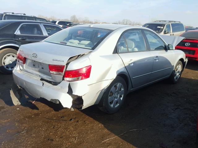 5NPET46C08H342584 - 2008 HYUNDAI SONATA GLS SILVER photo 4