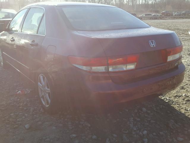 1HGCM66543A077011 - 2003 HONDA ACCORD EX BURGUNDY photo 3