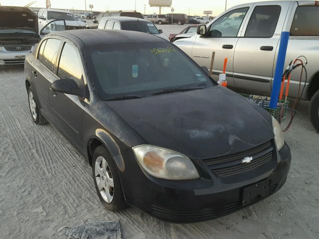 1G1AK52F957523795 - 2005 CHEVROLET COBALT BLACK photo 1