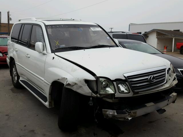 JTJHT00W633528091 - 2003 LEXUS LX 470 WHITE photo 1