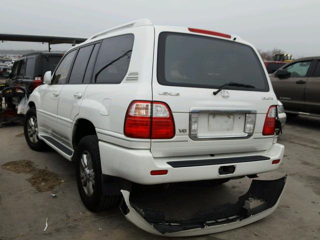 JTJHT00W633528091 - 2003 LEXUS LX 470 WHITE photo 3