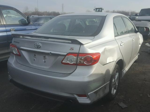 5YFBU4EE0DP106985 - 2013 TOYOTA COROLLA BA SILVER photo 4