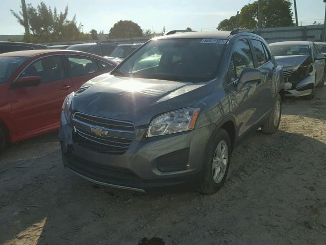 KL7CJLSBXFB138505 - 2015 CHEVROLET TRAX 1LT GRAY photo 2