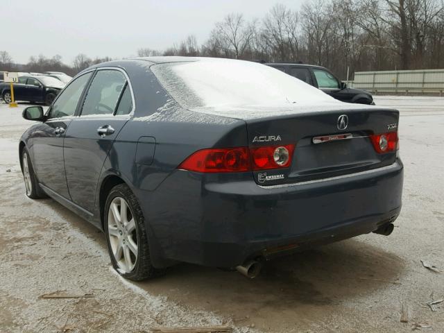 JH4CL96804C038305 - 2004 ACURA TSX BLUE photo 3