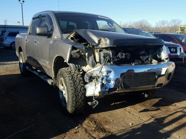 1N6BA07B26N554145 - 2006 NISSAN TITAN XE GRAY photo 1