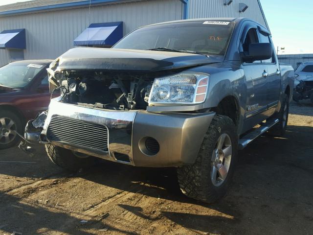 1N6BA07B26N554145 - 2006 NISSAN TITAN XE GRAY photo 2