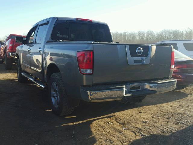 1N6BA07B26N554145 - 2006 NISSAN TITAN XE GRAY photo 3