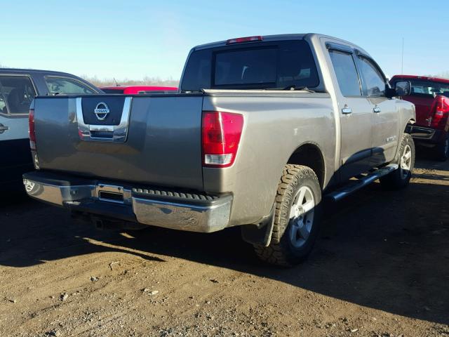 1N6BA07B26N554145 - 2006 NISSAN TITAN XE GRAY photo 4