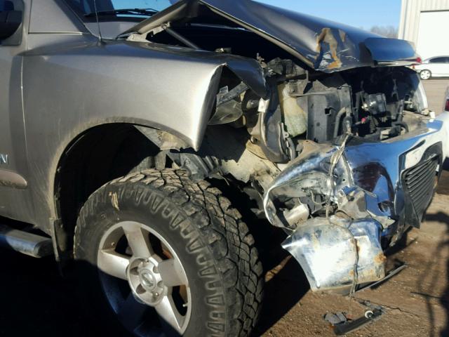 1N6BA07B26N554145 - 2006 NISSAN TITAN XE GRAY photo 9