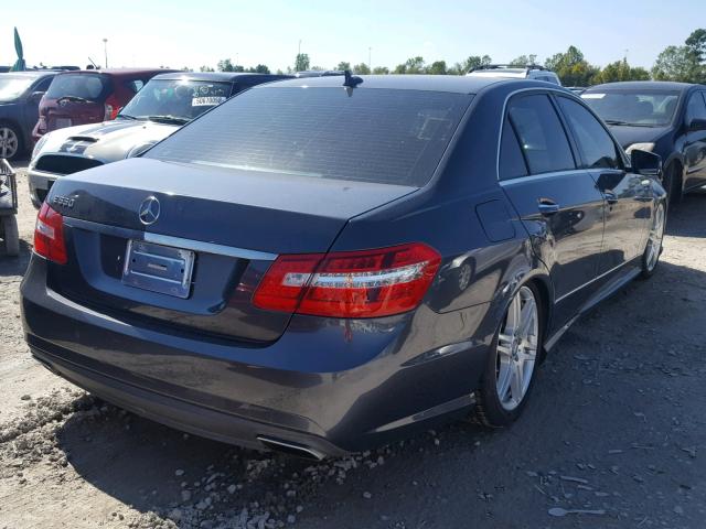 WDDHF7CB6AA068215 - 2010 MERCEDES-BENZ E 550 BLUE photo 4