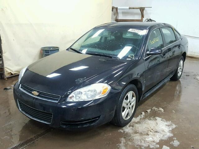 2G1WB57K491278709 - 2009 CHEVROLET IMPALA LS BLACK photo 2