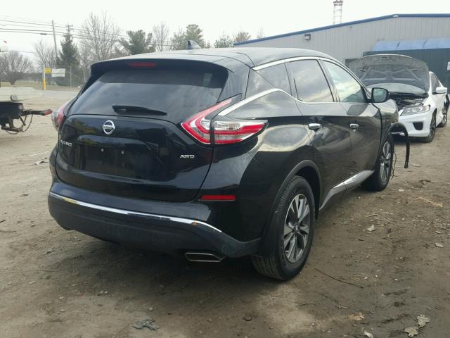 5N1AZ2MH1GN146924 - 2016 NISSAN MURANO S BLACK photo 4