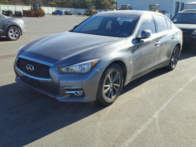 JN1BV7AR8FM420593 - 2015 INFINITI Q50 BASE GRAY photo 2