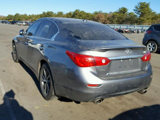 JN1BV7AR8FM420593 - 2015 INFINITI Q50 BASE GRAY photo 3