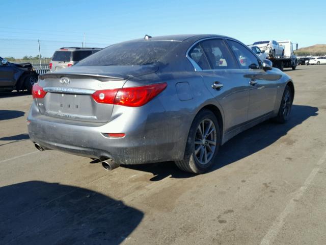 JN1BV7AR8FM420593 - 2015 INFINITI Q50 BASE GRAY photo 4