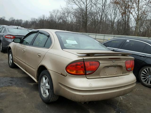 1G3NL52F73C210092 - 2003 OLDSMOBILE ALERO GL TAN photo 3