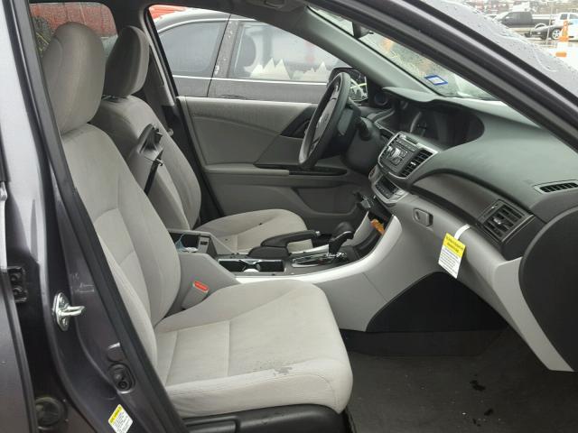 1HGCR2F70FA243637 - 2015 HONDA ACCORD EX GRAY photo 5