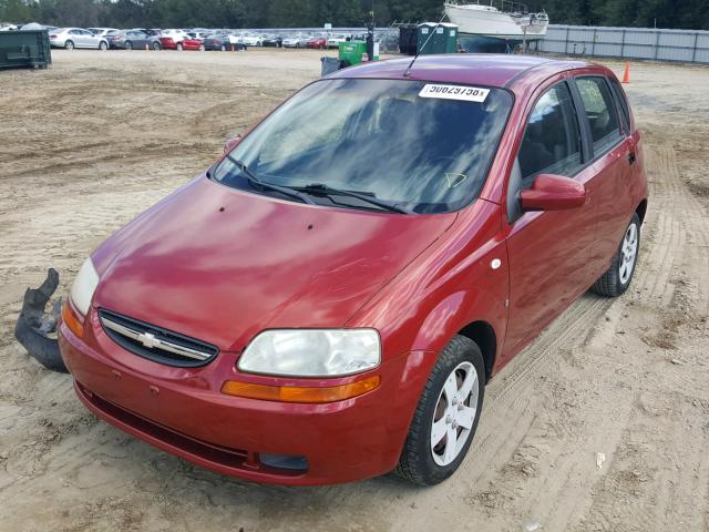 KL1TD66658B004472 - 2008 CHEVROLET AVEO BASE Қызыл фото 2