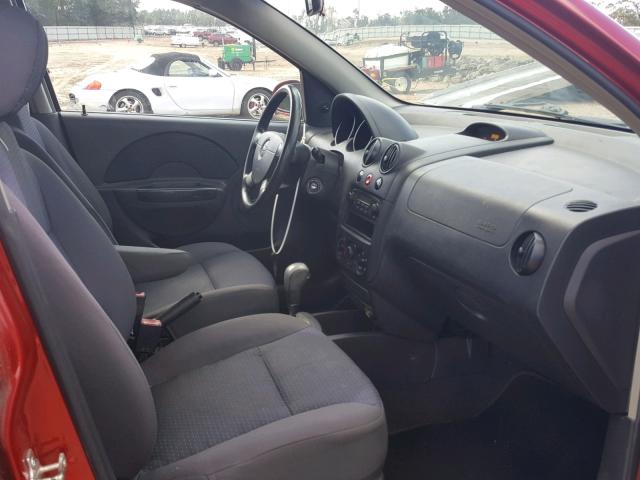 KL1TD66658B004472 - 2008 CHEVROLET AVEO BASE Қызыл фото 5