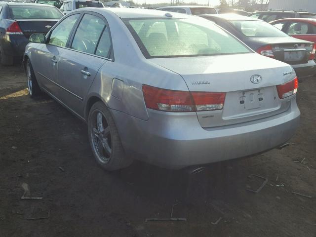 5NPEU46FX8H335651 - 2008 HYUNDAI SONATA SE SILVER photo 3