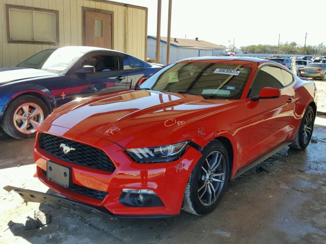 1FA6P8TH2H5228933 - 2017 FORD MUSTANG RED photo 2