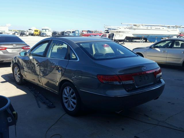 KMHFC46F16A111207 - 2006 HYUNDAI AZERA SE GRAY photo 3