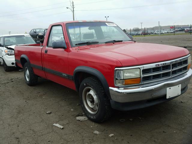 1B7FL26X6PS143924 - 1993 DODGE DAKOTA RED photo 1