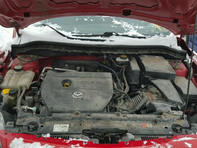 JM1BL1HF6A1349822 - 2010 MAZDA 3 I RED photo 7