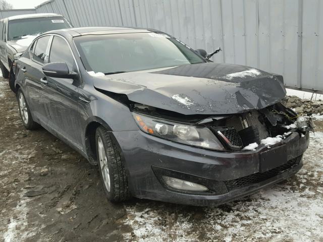 KNAGN4A67B5144805 - 2011 KIA OPTIMA EX GRAY photo 1