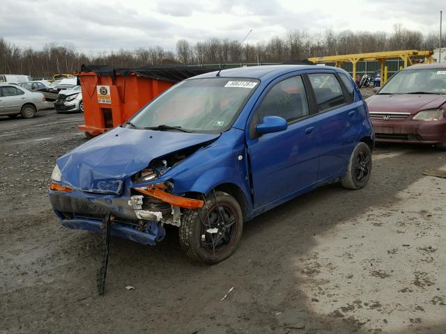 KL1TD66627B728604 - 2007 CHEVROLET AVEO BASE BLUE photo 2