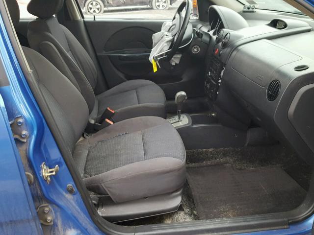 KL1TD66627B728604 - 2007 CHEVROLET AVEO BASE BLUE photo 5