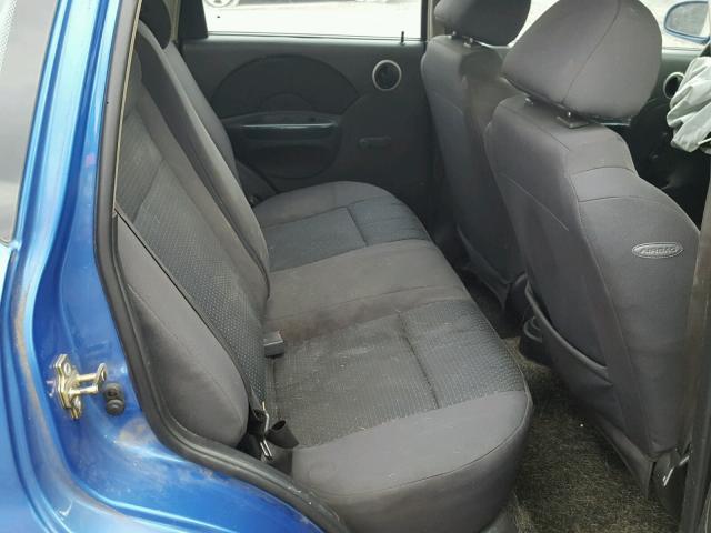 KL1TD66627B728604 - 2007 CHEVROLET AVEO BASE BLUE photo 6