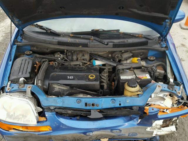 KL1TD66627B728604 - 2007 CHEVROLET AVEO BASE BLUE photo 7