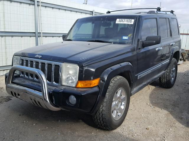 1J8HG58206C293285 - 2006 JEEP COMMANDER BLACK photo 2