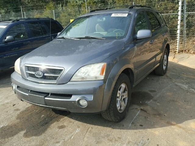 KNDJD733645316602 - 2004 KIA SORENTO EX BLUE photo 2