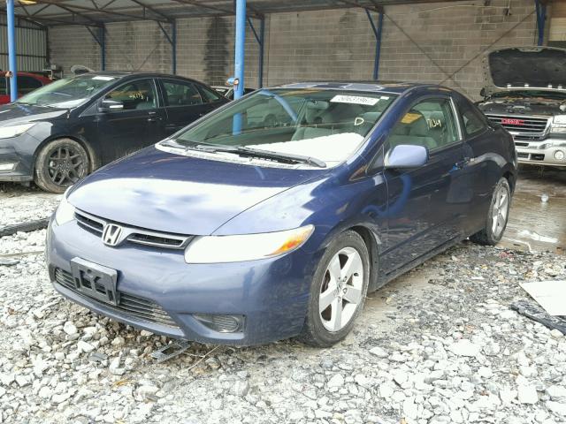 2HGFG12807H566732 - 2007 HONDA CIVIC EX BLUE photo 2