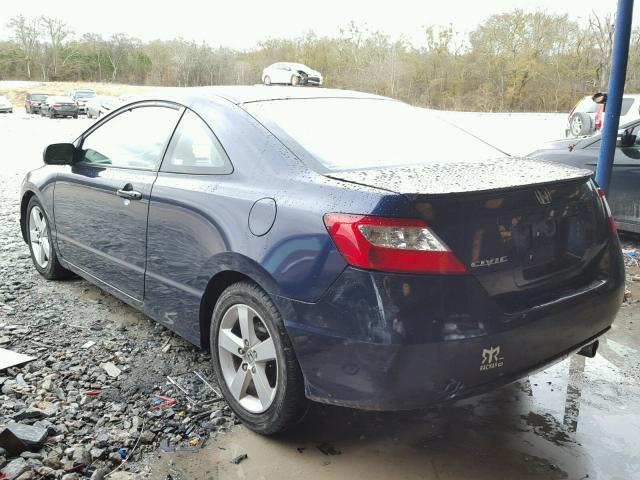 2HGFG12807H566732 - 2007 HONDA CIVIC EX ლურჯი ფოტო 3