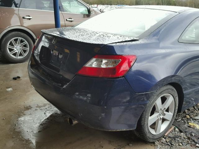 2HGFG12807H566732 - 2007 HONDA CIVIC EX BLUE photo 9