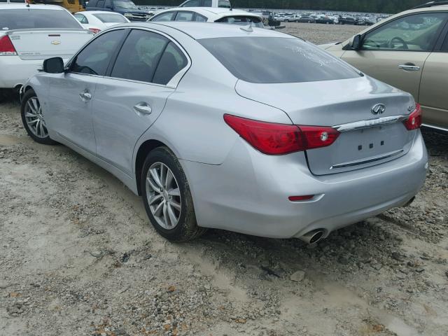 JN1BV7AP5FM335841 - 2015 INFINITI Q50 BASE SILVER photo 3