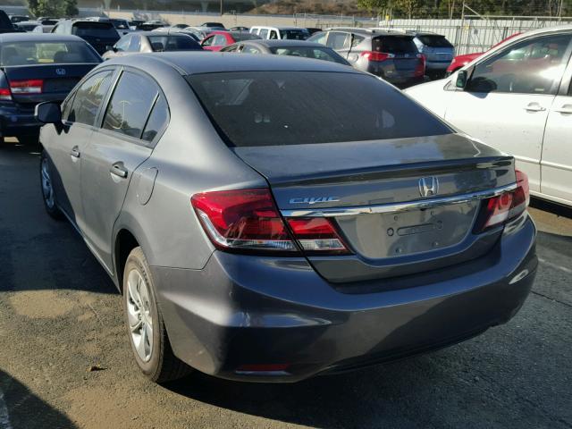 19XFB2F56DE219058 - 2013 HONDA CIVIC LX GRAY photo 3