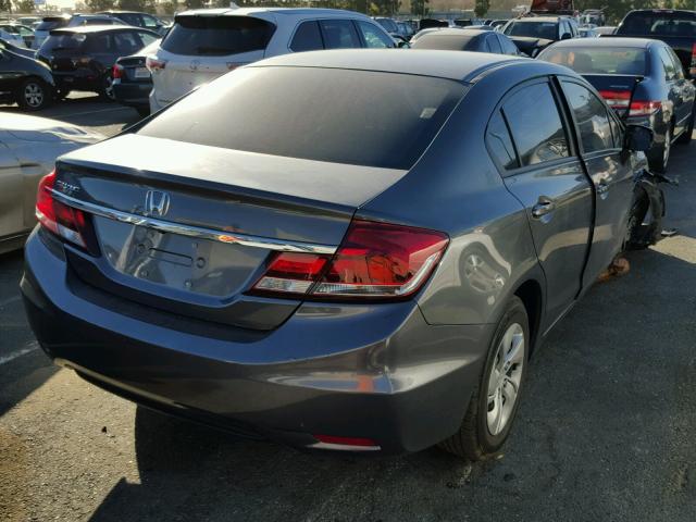 19XFB2F56DE219058 - 2013 HONDA CIVIC LX GRAY photo 4