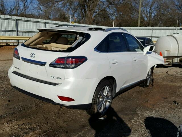 2T2BK1BA6FC290494 - 2015 LEXUS RX 350 WHITE photo 4