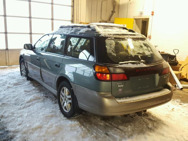 4S3BH675047645282 - 2004 SUBARU LEGACY OUT GREEN photo 3