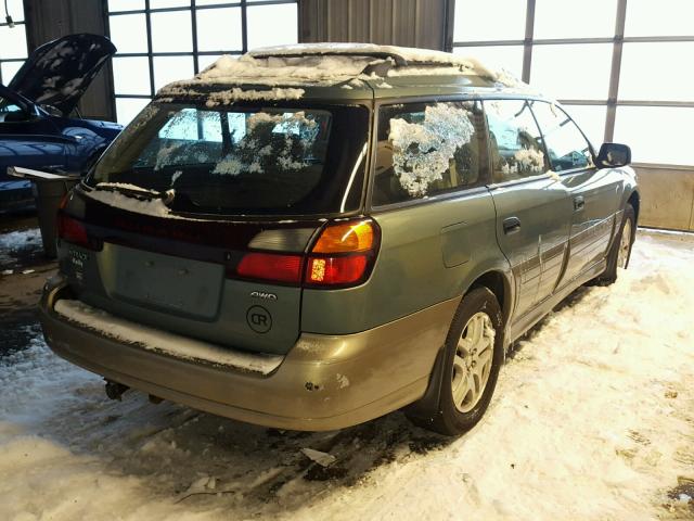 4S3BH675047645282 - 2004 SUBARU LEGACY OUT GREEN photo 4