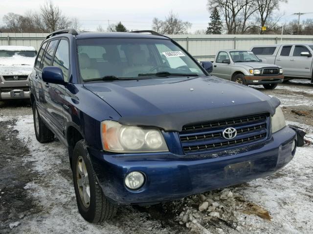 JTEHF21A030153000 - 2003 TOYOTA HIGHLANDER BLUE photo 1