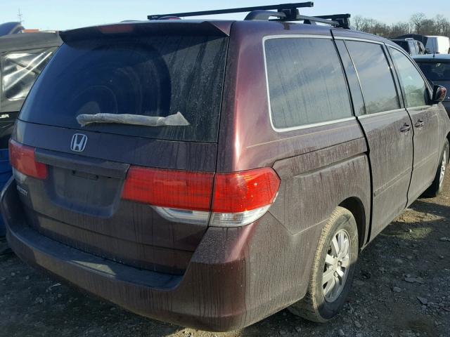 5FNRL38759B407621 - 2009 HONDA ODYSSEY EX MAROON photo 4