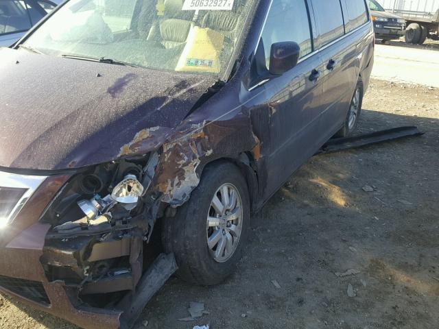 5FNRL38759B407621 - 2009 HONDA ODYSSEY EX MAROON photo 9