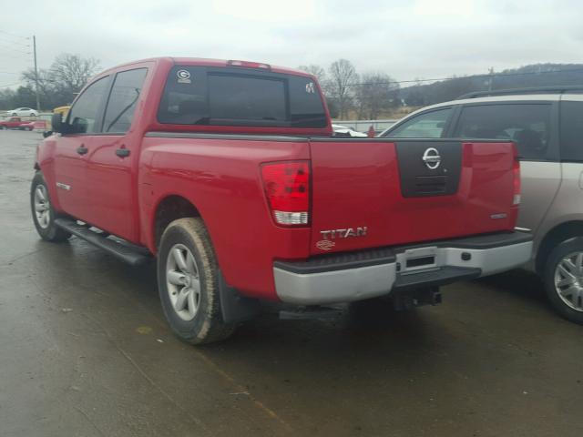 1N6BA0EK1BN315828 - 2011 NISSAN TITAN S RED photo 3