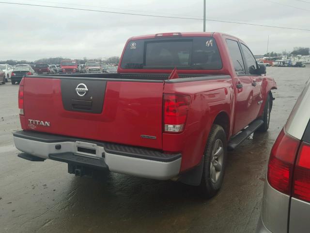 1N6BA0EK1BN315828 - 2011 NISSAN TITAN S RED photo 4